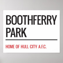 Sinal de Rua de Estádio no Parque Boothferry