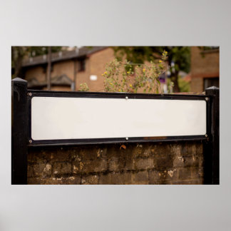 Poster Sinal de rua para nomes personalizados