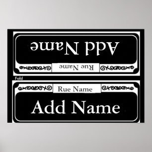 Póster Sinal de Rua vazio, Trimestre Francês Modelo Dobra