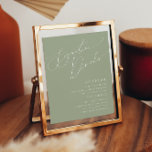 Poster Sinal de Sage Verde Sinal de Senha Whimsical<br><div class="desc">Apresentando nosso espantoso guião caprichoso sage, sinal de bebidas verdes, perfeito para sua simples celebração do primavera boho. Nosso elegante design inclui uma paleta de cores vibrante brilhante e pastel com um script de caligrafia quic vintage. Quer você prefira um estilo minimalista ou clássico, nosso produto editável exclusivo oferece luxo...</div>