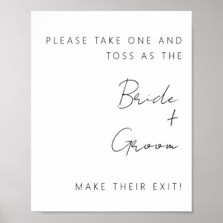 Poster Sinal de Saída de Confetti Minimalista