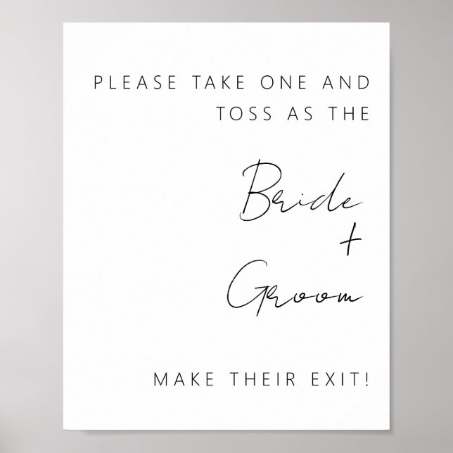 Poster Sinal de Saída de Confetti Minimalista (Frente)