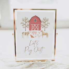 Poster Sinal de saída do Vamos de Festa de aniversário fa