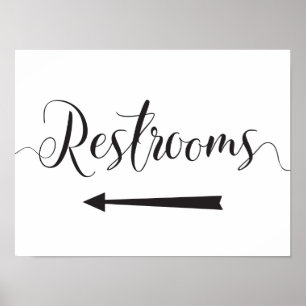 Poster Sinal de Salas Sinal Direções de Casamento Seta pa