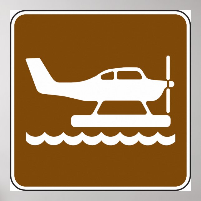 Poster Sinal de Seaplanes (Frente)
