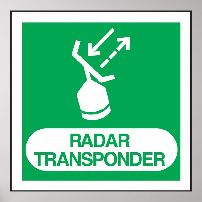 Poster Sinal de Segurança do Transponder de Radar de Emer (Frente)