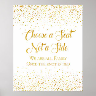 Poster Sinal de Sentença de Casamento de Confetti, Glitte