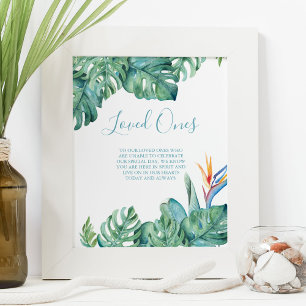 Poster Sinal de Seres Queridos para Casamento na Praia Tr