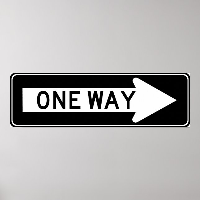 Poster Sinal de Seta Unidirecional (Direita) (Frente)