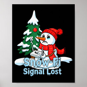 Poster Sinal de Snow-fi Perdido Arte de Natal de Boneco d