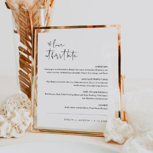 Poster Sinal de Sobremesa de primeira mordida