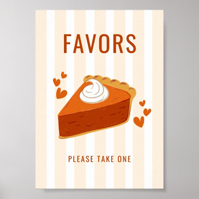 Poster Sinal de Tabletop de Favor de Pizza Pequeno (Frente)