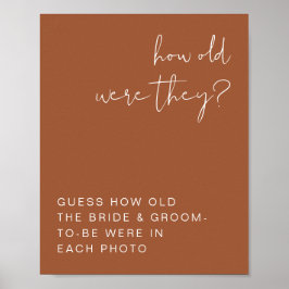 Poster Sinal de Terracota Boho de CORIANDER Quantos Anos