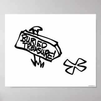 Póster Sinal de tesouro enterrado