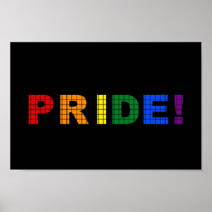 Poster Sinal de texto do orgulho LGBT