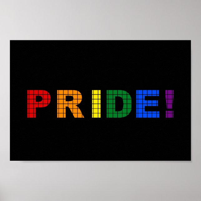 Poster Sinal de texto do orgulho LGBT (Frente)