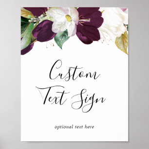 Poster Sinal de Texto Personalizado de Placas e Presentes