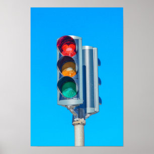 Poster Sinal de Trânsito em Forma de Coração, Akureyri, I