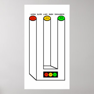Póster Sinal de trânsito temperamental Blivet com