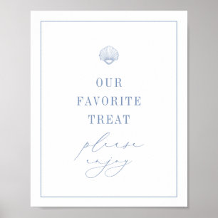 Poster Sinal de Treino de Dessert Azul Costeiro CAPE COD