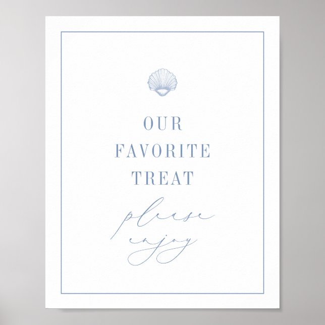 Poster Sinal de Treino de Dessert Azul Costeiro CAPE COD (Frente)