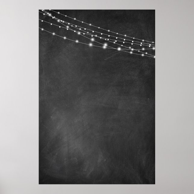 Poster Sinal de vazio com Chalkboard e Cadeias de Luz: DI (Frente)