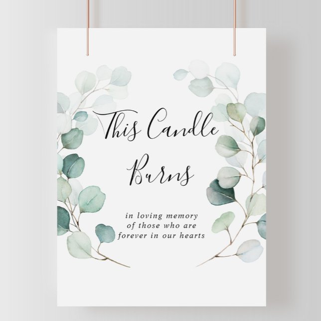 Poster Sinal de Vela Queima Verde de Verão Eucalipto (Criador carregado)