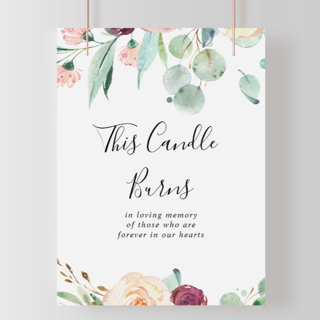 Poster Sinal de Velas Contemporâneo de Eucalipto (Criador carregado)