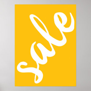 Poster Sinal de Venda Amarelo, 18x24 Primavera de Verão V