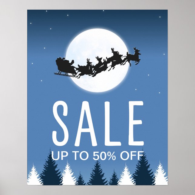 Poster Sinal de venda de Natal, venda de loja de varejo e (Frente)