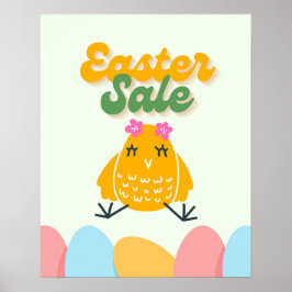 Poster Sinal de venda de páscoa para Lojas de varejo, Bou