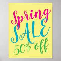 Sinal de venda de primavera, Sinal de 50% de venda