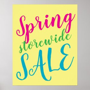 Poster Sinal de venda de primavera, Sinal de venda em tod