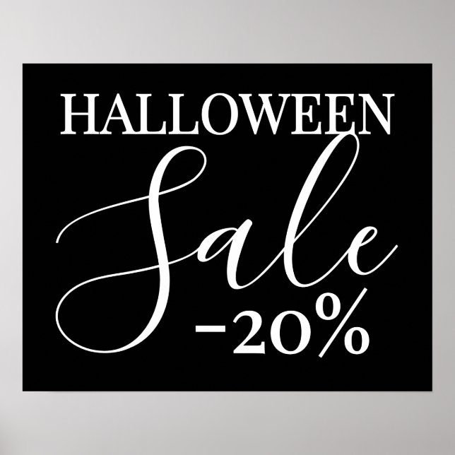 Poster Sinal de venda do Halloween, 20% fora do varejo (Frente)
