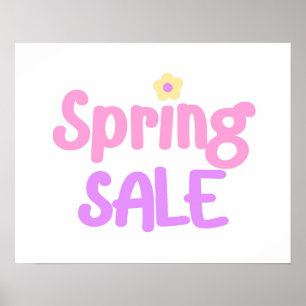 Poster Sinal de venda primavera, cartazes Boutique, Poste
