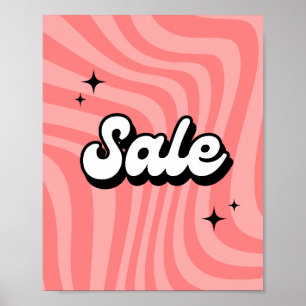 Poster Sinal de Venda Retroativa, Venda a Retalho Boutiqu
