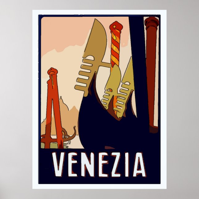 Póster Sinal de Viagem de Veneza (Frente)