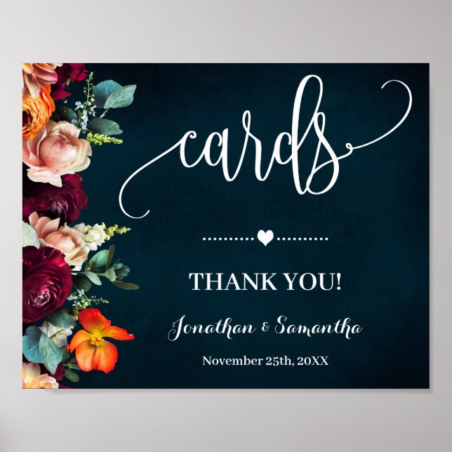 Poster Sinal de Vinho Azul Casamento Despedida de Solteir (Frente)