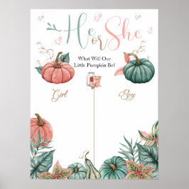 Poster Sinal de Votação de Abóbora