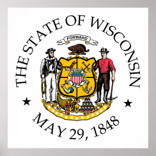 Poster Sinal de Wisconsin