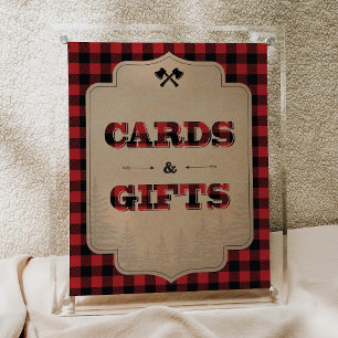 Poster Sinal de Xadrez do Lumberjack - Placas Decoradoras