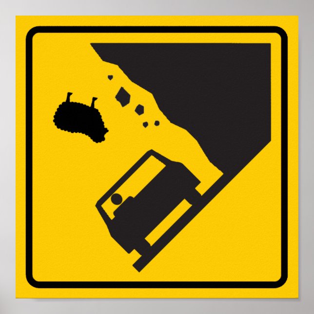 Póster Sinal de Zona Ovina de Baixa (Frente)