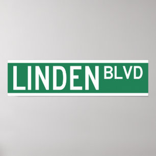 Póster Sinal do bulevar do Linden