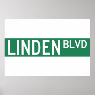 Póster Sinal do bulevar do Linden