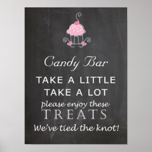 Póster Sinal do casamento da barra de chocolate - quadro