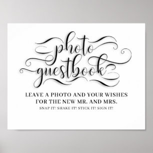 Poster Sinal do casamento do Guestbook da foto