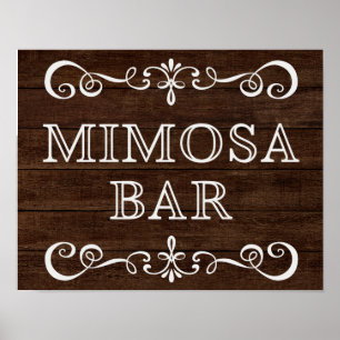 Póster Sinal do casamento - sinal rústico do casamento d