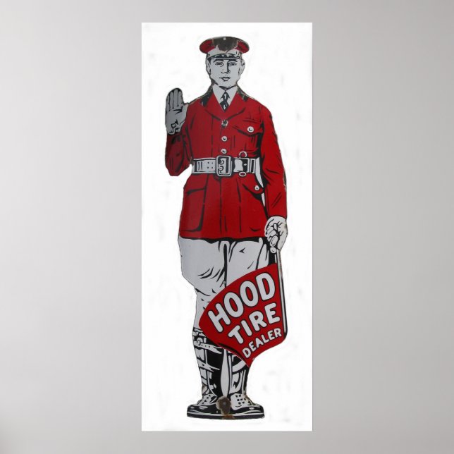 Póster sinal do comerciante de pneus vinthood (Frente)