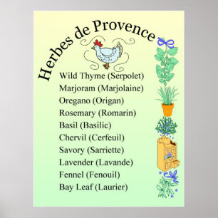 Póster Sinal do de Provence das ervas