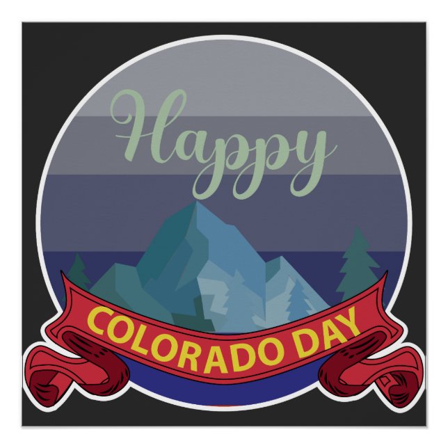 Póster Sinal do Dia do Colorado Feliz (Frente)